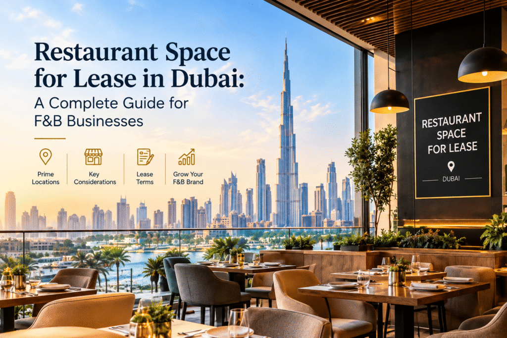 Restaurant Space for Lease in Dubai: A Complete Guide for F&B Businesses