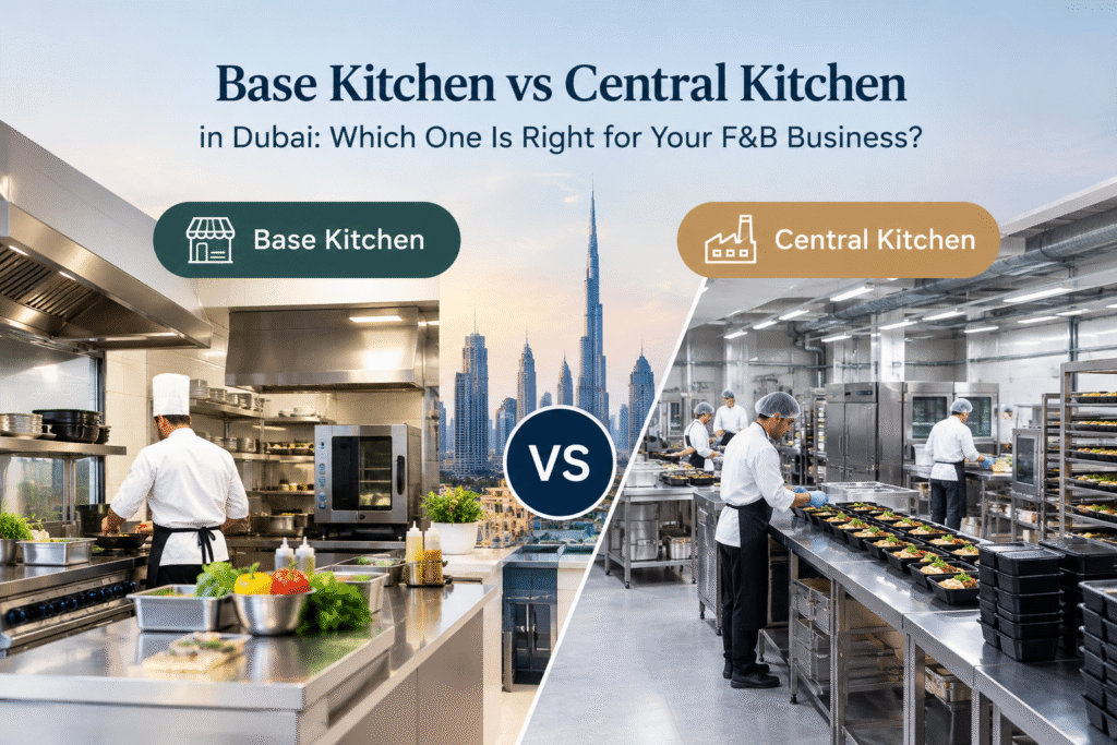Base Kitchen vs Central Kitchen in Dubai: Which One Is Right for Your F&B Business?