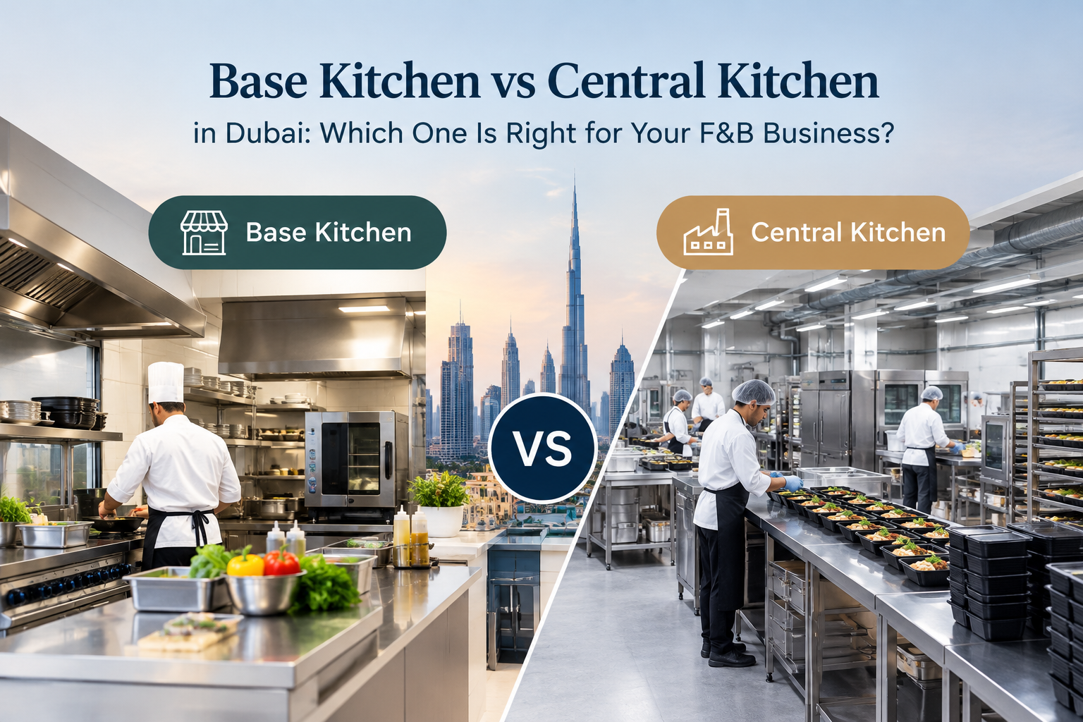 Base Kitchen vs Central Kitchen in Dubai: Which One Is Right for Your F&B Business?